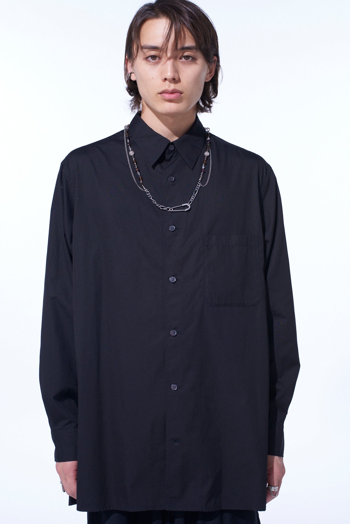 COTTON BROAD LOOSE-FIT REGULAR COLLAR SHIRT