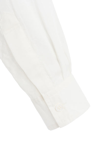 COTTON SILK LOAN LOOSE-FIT OPEN COLLAR SHIRT