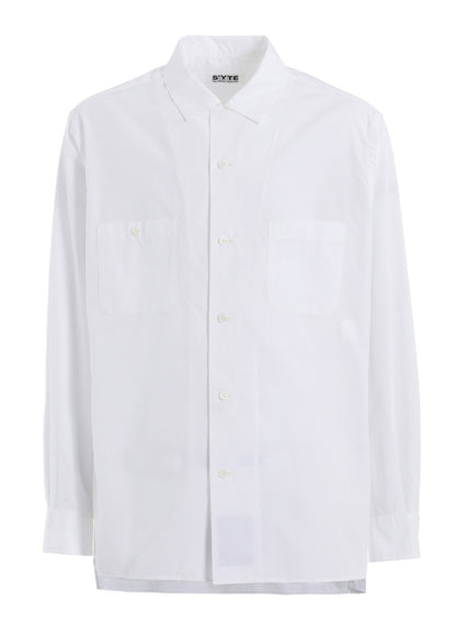 COTTON BROAD LOOSE-FIT OPEN COLLAR SHIRT