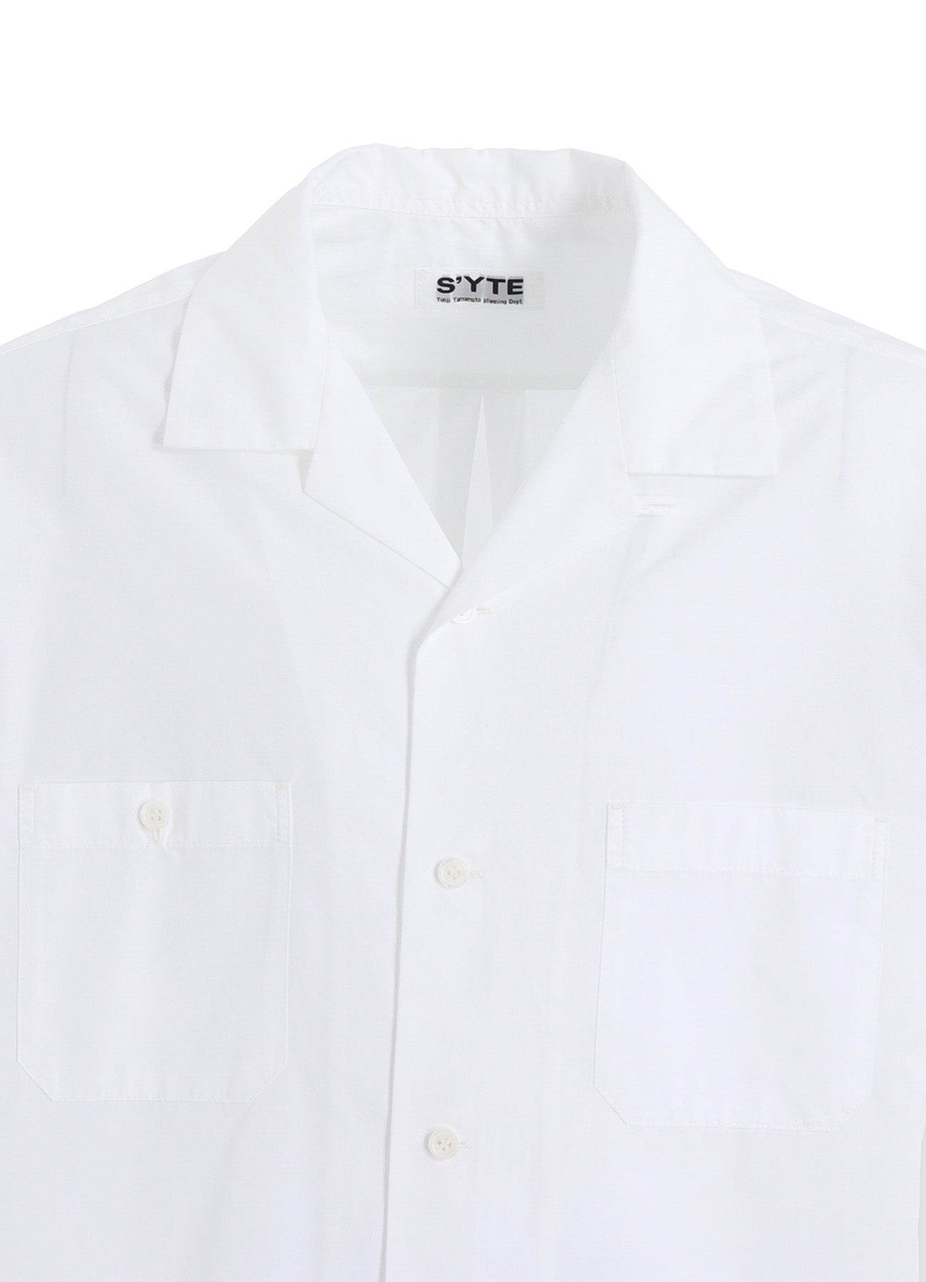 COTTON BROAD LOOSE-FIT OPEN COLLAR SHIRT
