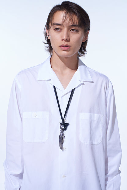 COTTON BROAD LOOSE-FIT OPEN COLLAR SHIRT