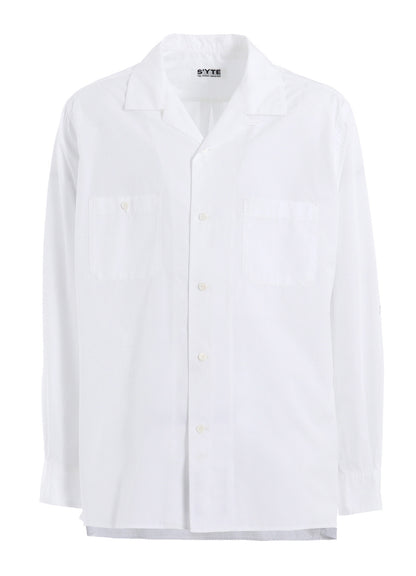 COTTON BROAD LOOSE-FIT OPEN COLLAR SHIRT