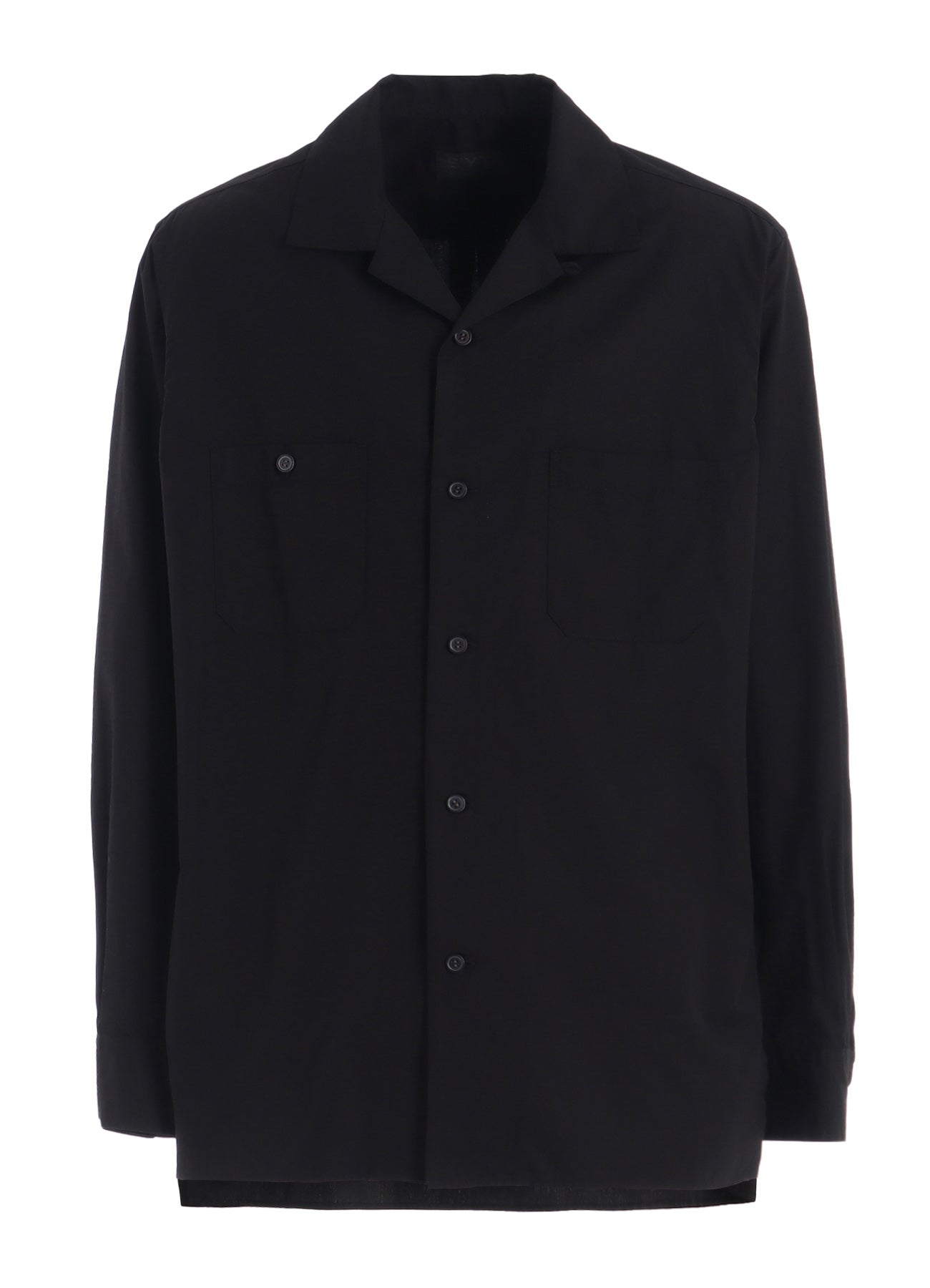 COTTON BROAD LOOSE-FIT OPEN COLLAR SHIRT