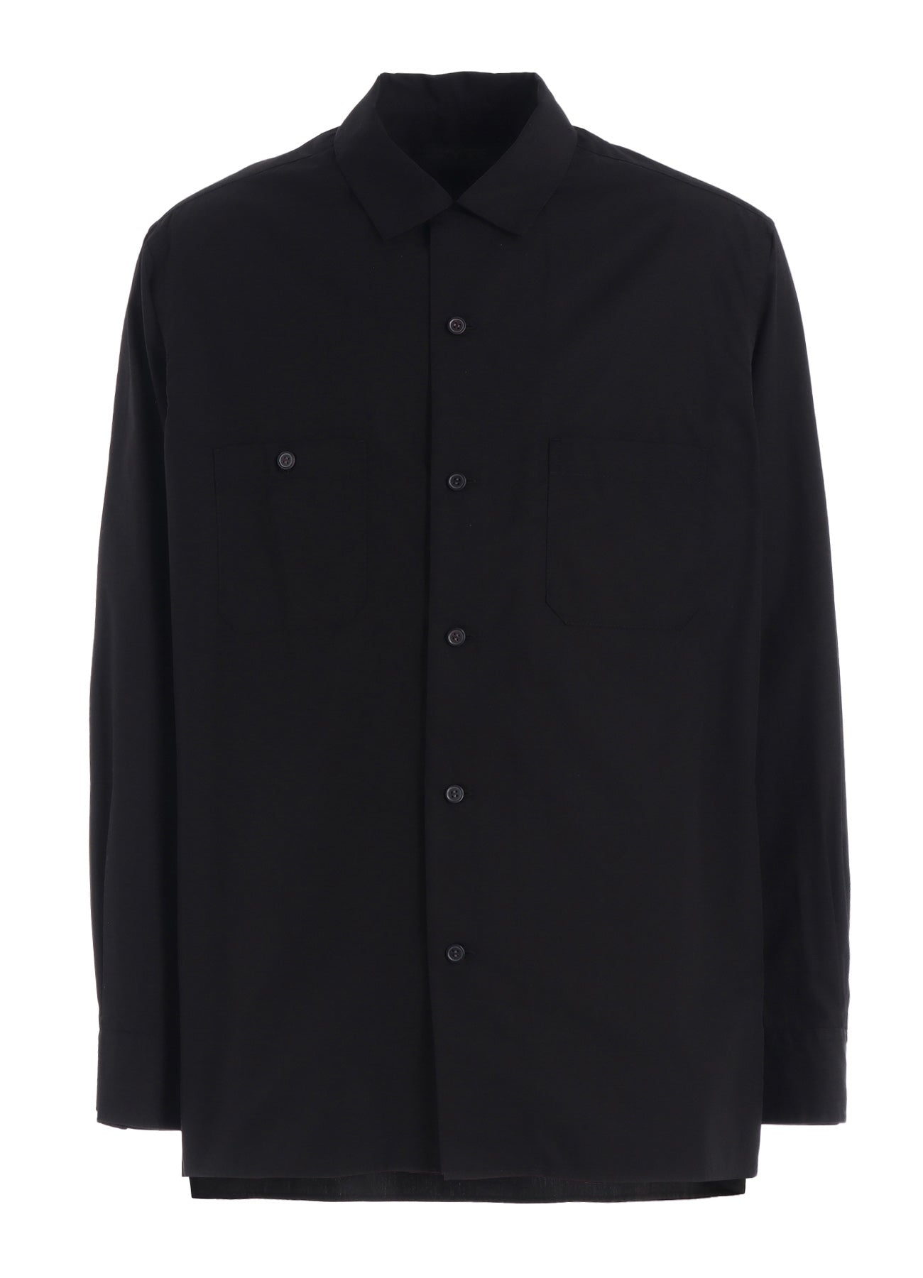 COTTON BROAD LOOSE-FIT OPEN COLLAR SHIRT