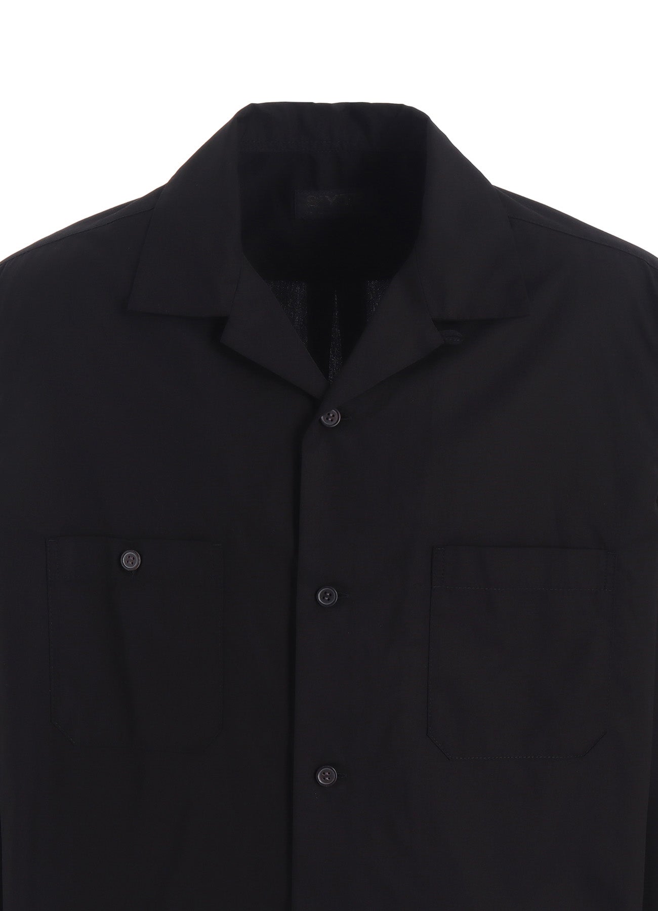 COTTON BROAD LOOSE-FIT OPEN COLLAR SHIRT