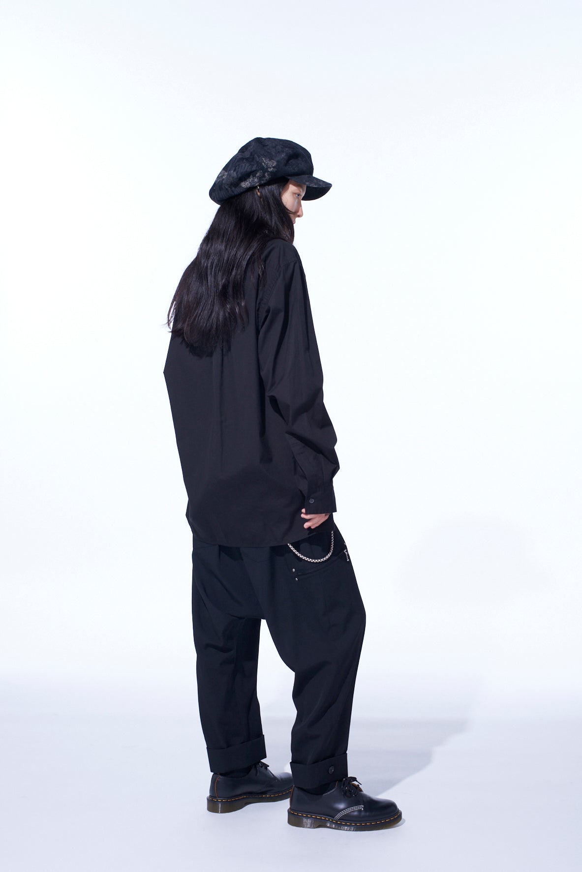 COTTON BROAD LOOSE-FIT OPEN COLLAR SHIRT