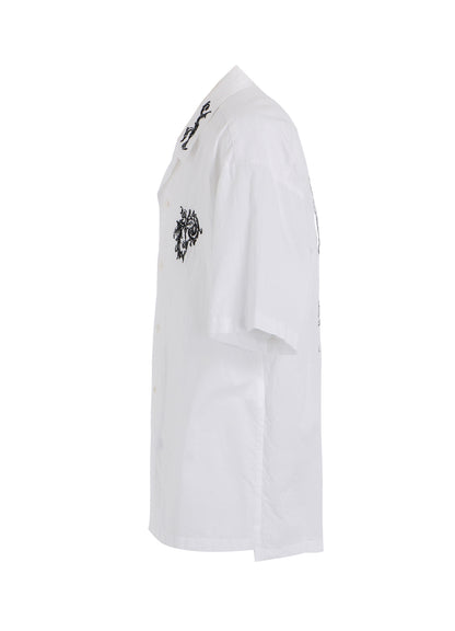 BAROQUE EMBROIDERY OPEN-COLLAR SHIRT