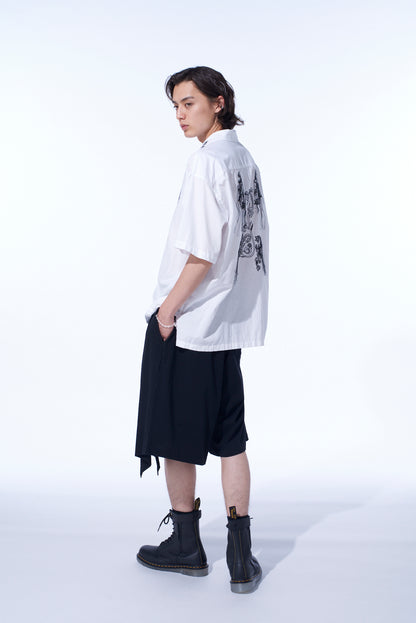 BAROQUE EMBROIDERY OPEN-COLLAR SHIRT