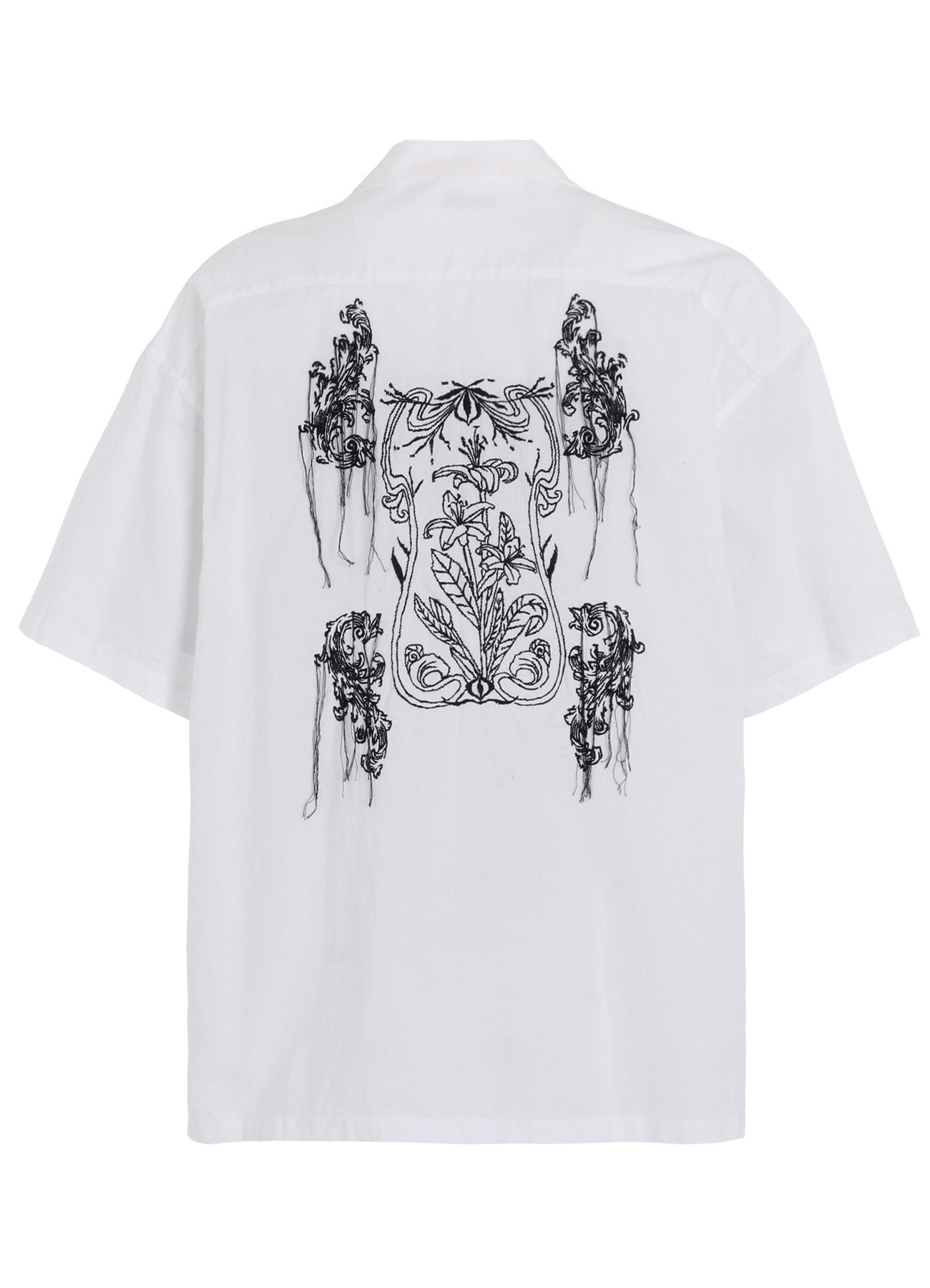 BAROQUE EMBROIDERY OPEN-COLLAR SHIRT