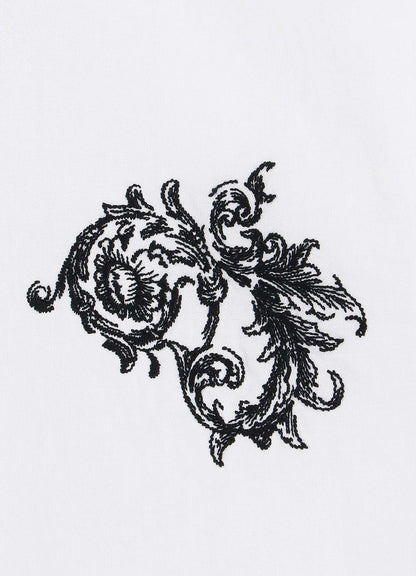 BAROQUE EMBROIDERY OPEN-COLLAR SHIRT