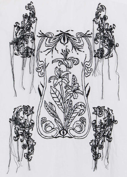 BAROQUE EMBROIDERY OPEN-COLLAR SHIRT