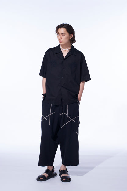 BAROQUE EMBROIDERY OPEN-COLLAR SHIRT