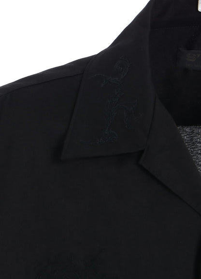 BAROQUE EMBROIDERY OPEN-COLLAR SHIRT