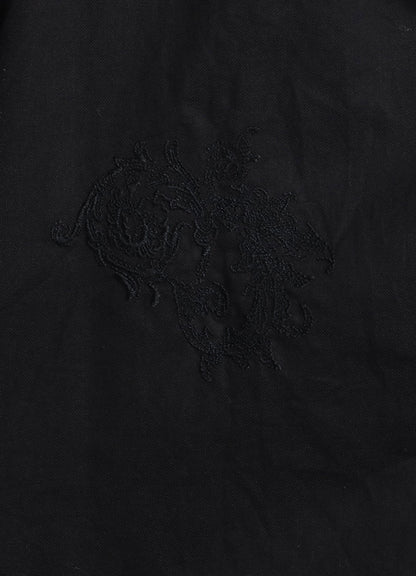 BAROQUE EMBROIDERY OPEN-COLLAR SHIRT