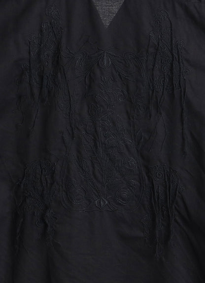 BAROQUE EMBROIDERY OPEN-COLLAR SHIRT