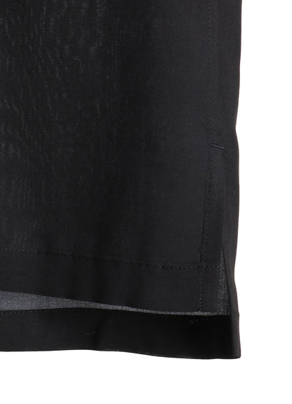 "BLUE CARNATION" COLLAGE PRINTED OPEN-COLLAR SHIRT