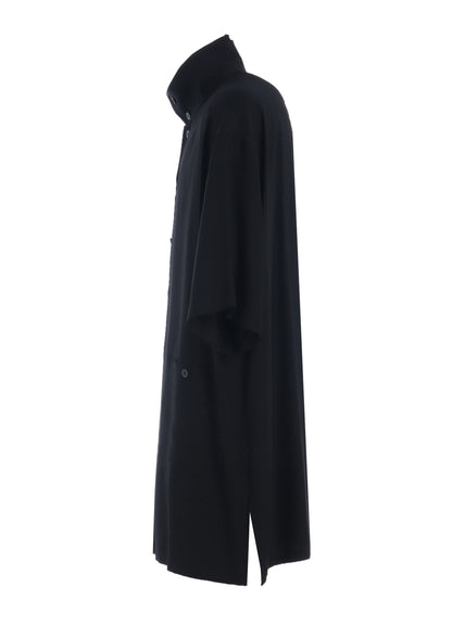 RAYON TWILL OVERSIZED STAND COLLAR SHIRT