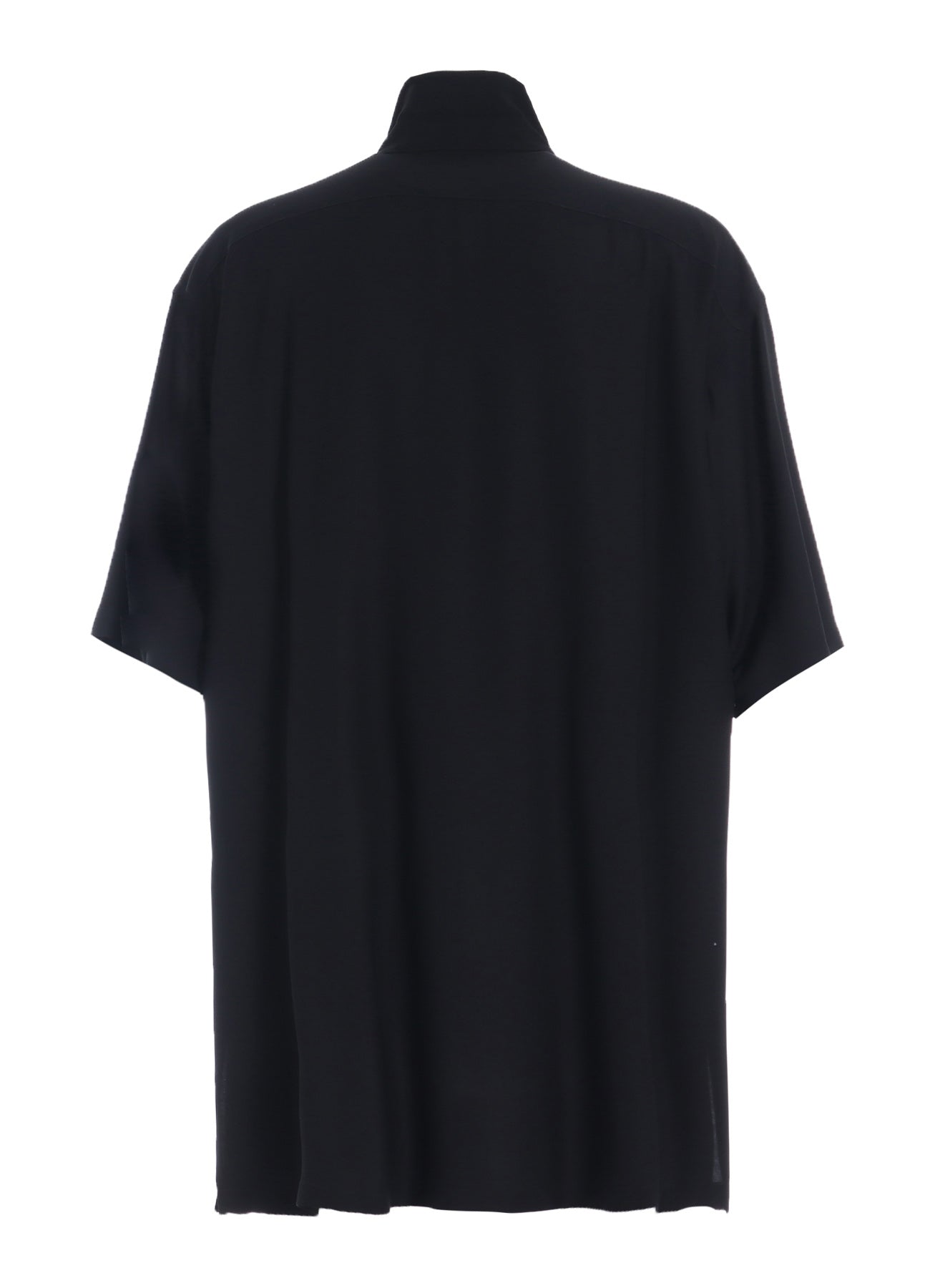 RAYON TWILL OVERSIZED STAND COLLAR SHIRT