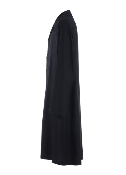 RAYON TWILL OPEN-COLLAR LONG SHIRT