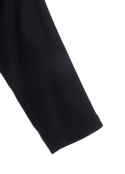 RAYON TWILL OPEN-COLLAR LONG SHIRT