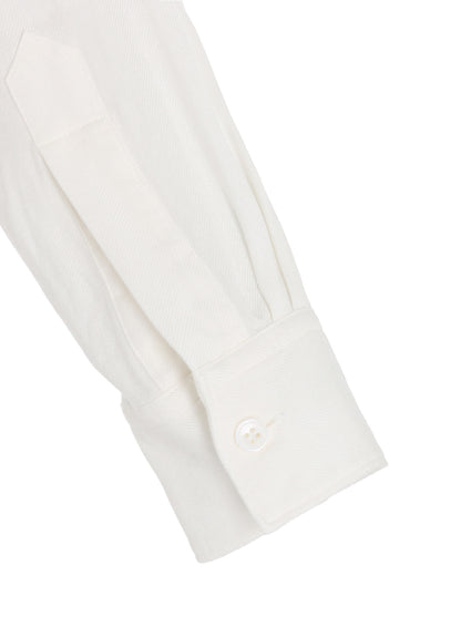 VISCOSE TWILL CUT-OFF OVERSIZED REGULAR COLLAR SHIRT