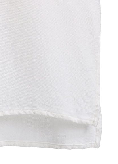VISCOSE TWILL CUT-OFF OVERSIZED REGULAR COLLAR SHIRT
