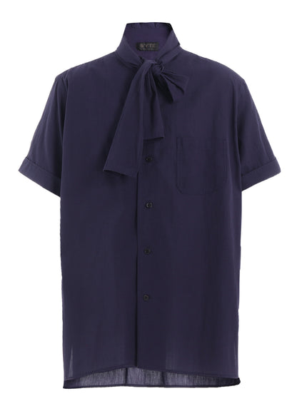 BROADCLOTH CHAMBRAY SHORT-SLEEVE STALL SHIRT