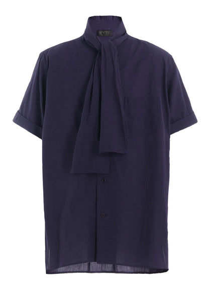 BROADCLOTH CHAMBRAY SHORT-SLEEVE STALL SHIRT
