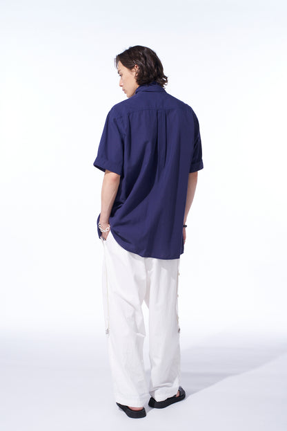 BROADCLOTH CHAMBRAY SHORT-SLEEVE STALL SHIRT