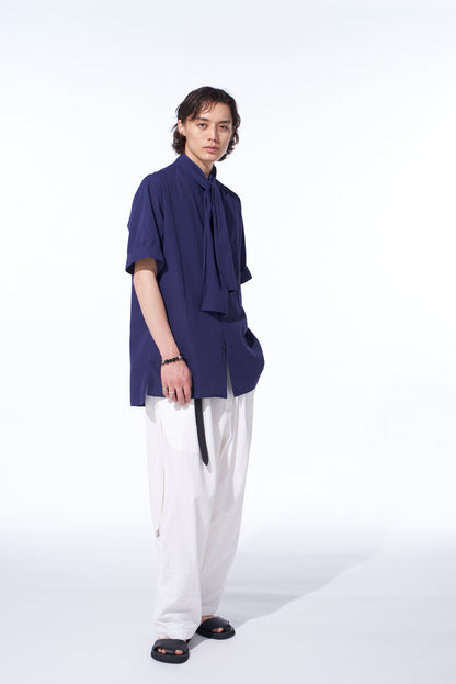 BROADCLOTH CHAMBRAY SHORT-SLEEVE STALL SHIRT