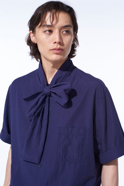 BROADCLOTH CHAMBRAY SHORT-SLEEVE STALL SHIRT