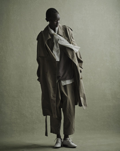 COTTON SILK LOAN SHORT-SLEEVE STALL SHIRT