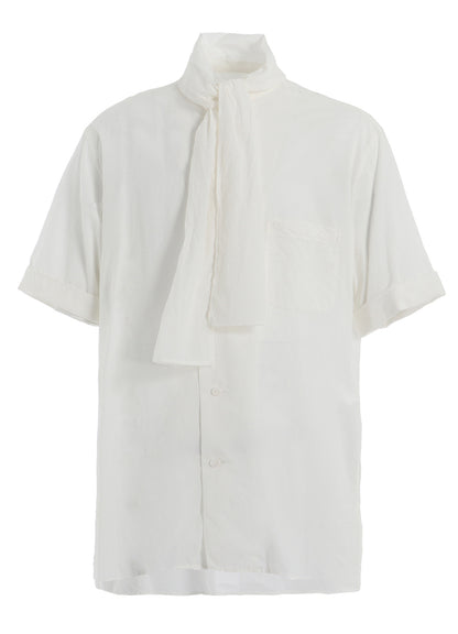 COTTON SILK LOAN SHORT-SLEEVE STALL SHIRT