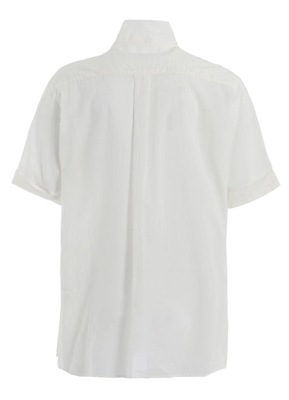 COTTON SILK LOAN SHORT-SLEEVE STALL SHIRT