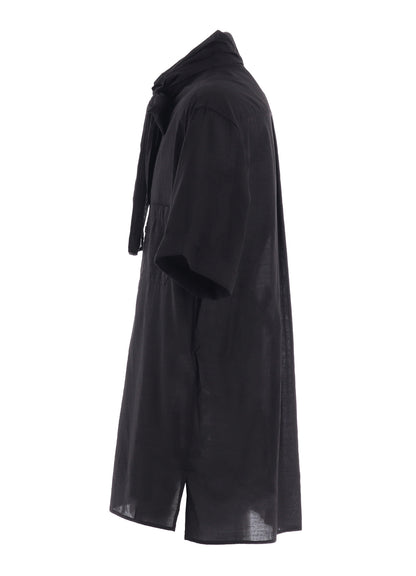 COTTON SILK LOAN SHORT-SLEEVE STALL SHIRT