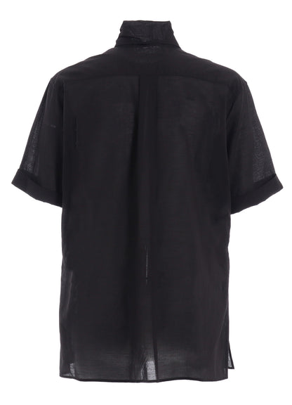 COTTON SILK LOAN SHORT-SLEEVE STALL SHIRT