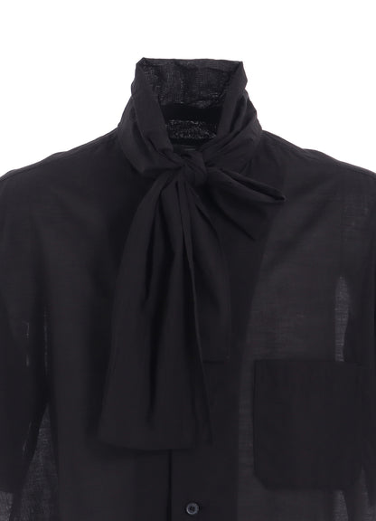 COTTON SILK LOAN SHORT-SLEEVE STALL SHIRT