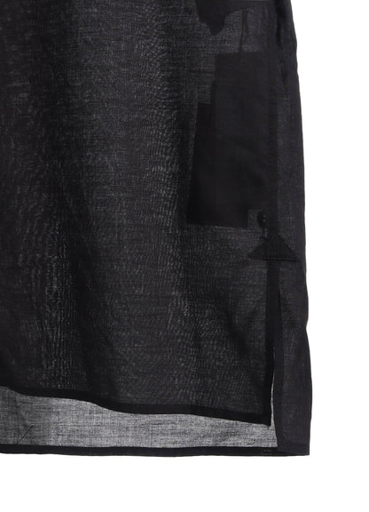 COTTON SILK LOAN SHORT-SLEEVE STALL SHIRT