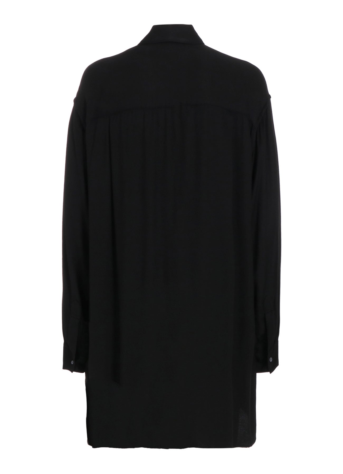 VISCOSE TWILL CHRYSANTHEMUM EMBROIDERY OVERSIZED SHIRT