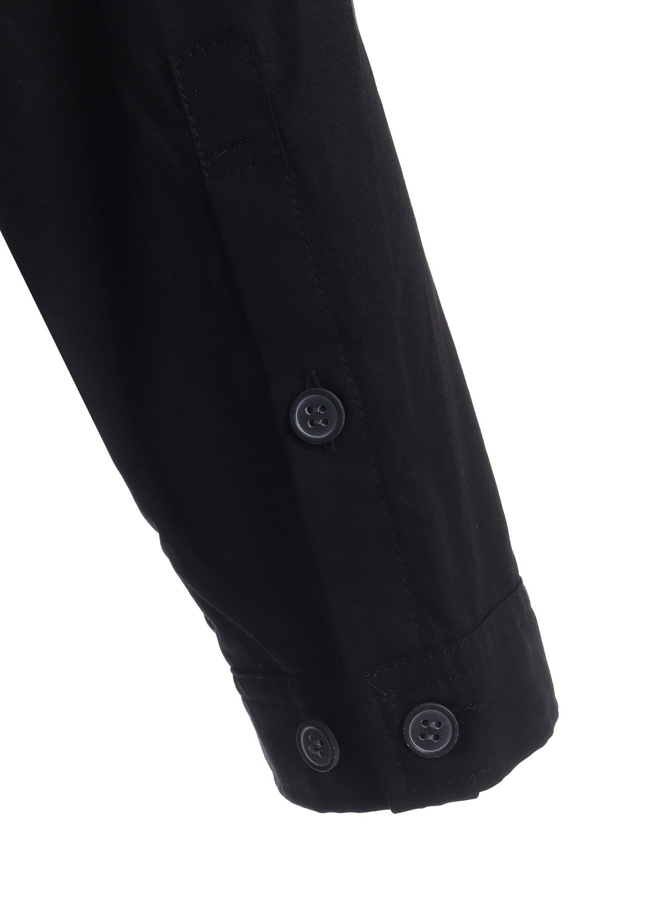 COTTON BROAD STAND COLLAR ZIPPER SHIRT