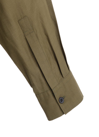 COTTON/TENCEL BROAD RIBBON COLLAR SHIRT