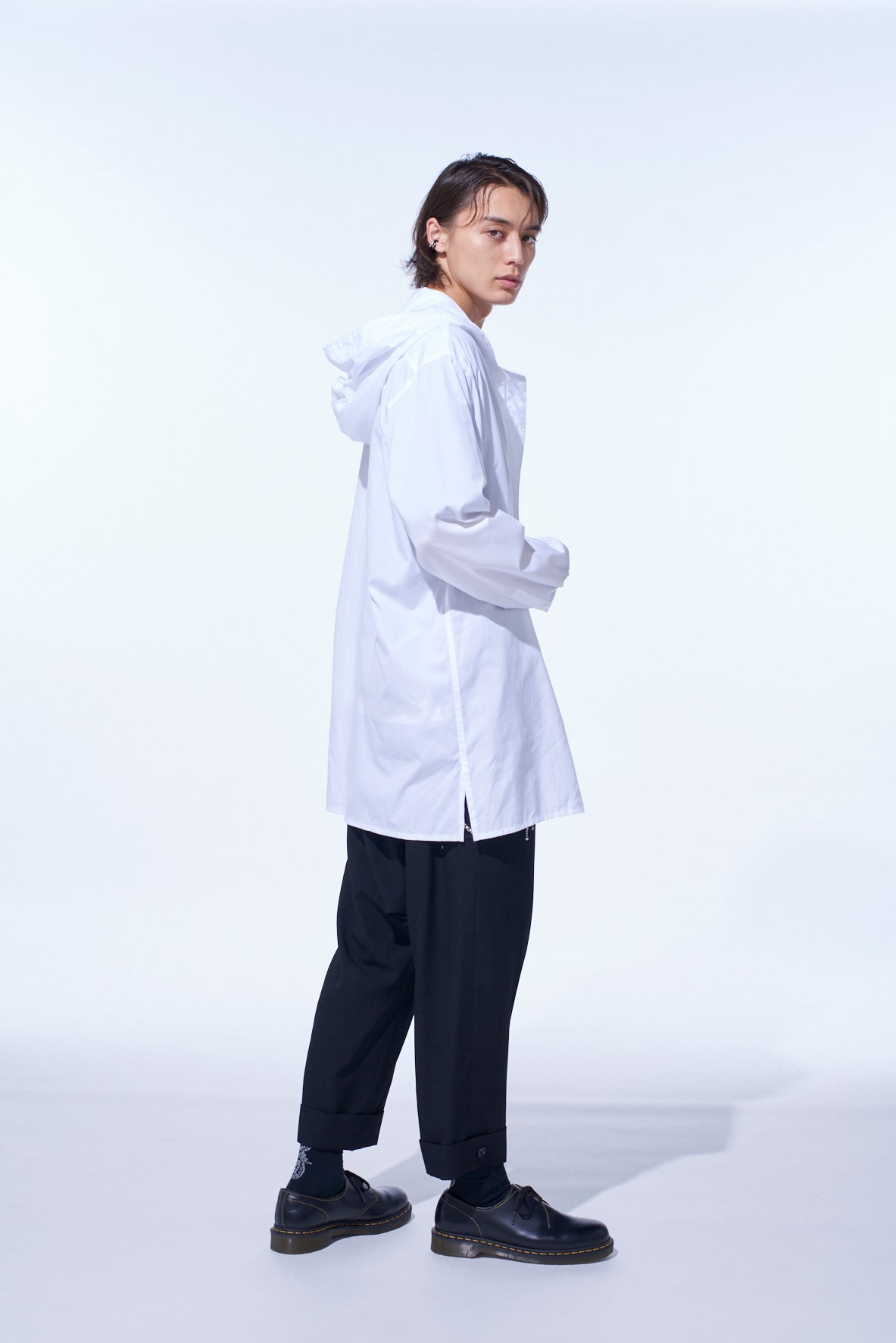 COTTON BROAD HOODED SHIRT