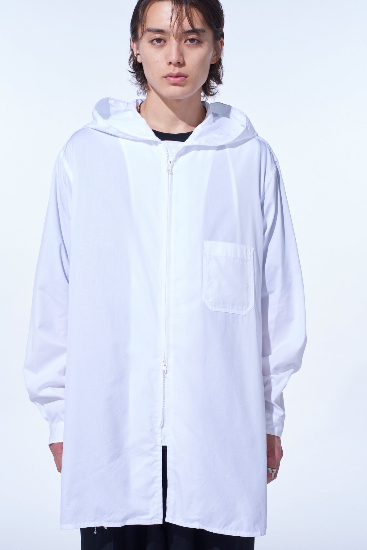 COTTON BROAD HOODED SHIRT