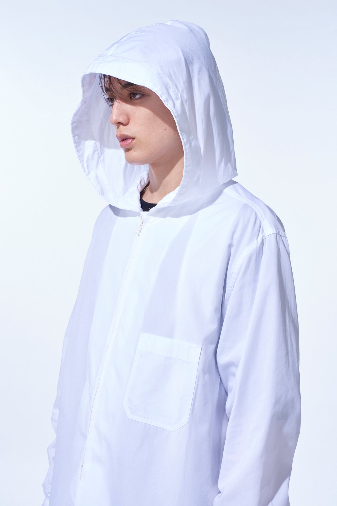 COTTON BROAD HOODED SHIRT