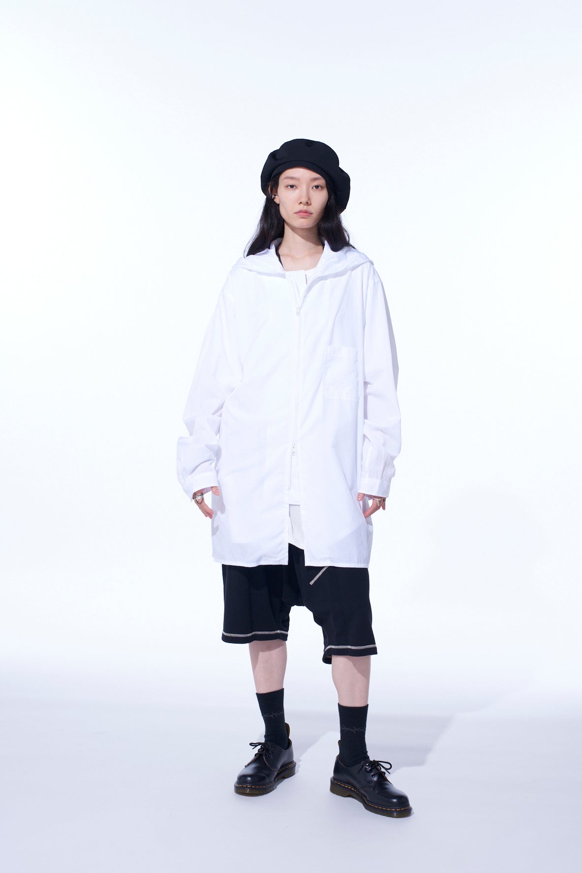 COTTON BROAD HOODED SHIRT