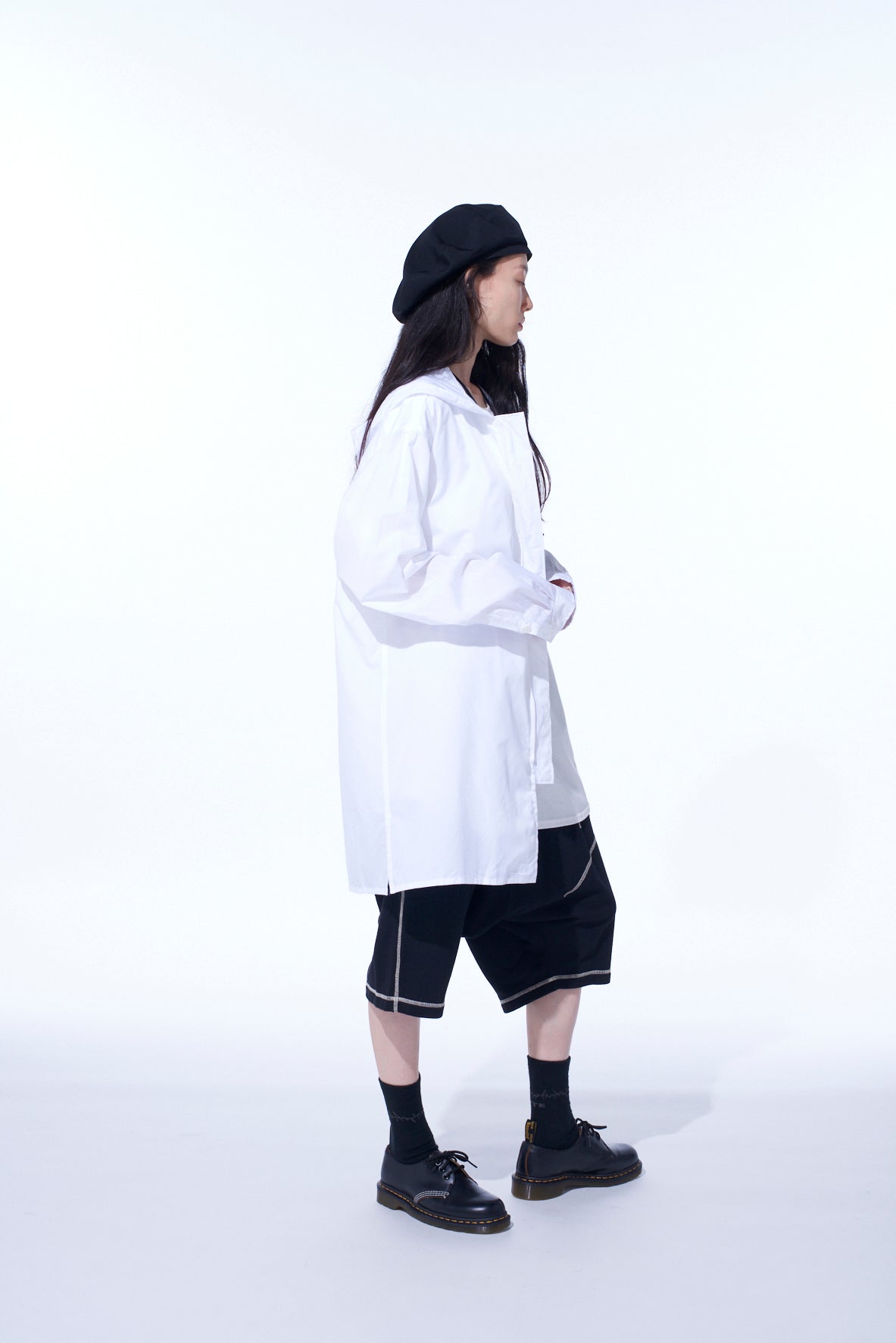 COTTON BROAD HOODED SHIRT