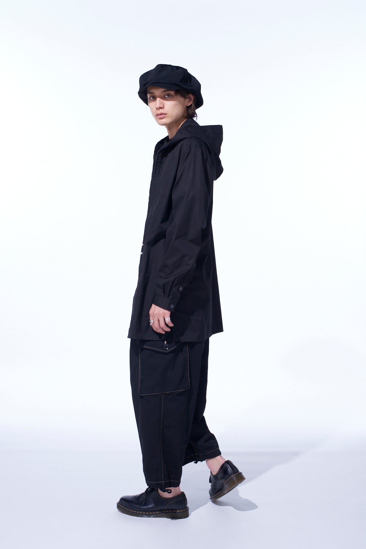 COTTON BROAD HOODED SHIRT
