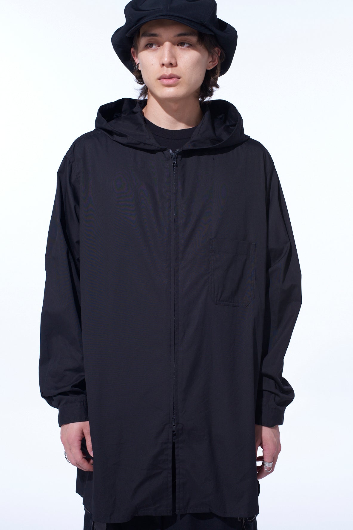 COTTON BROAD HOODED SHIRT