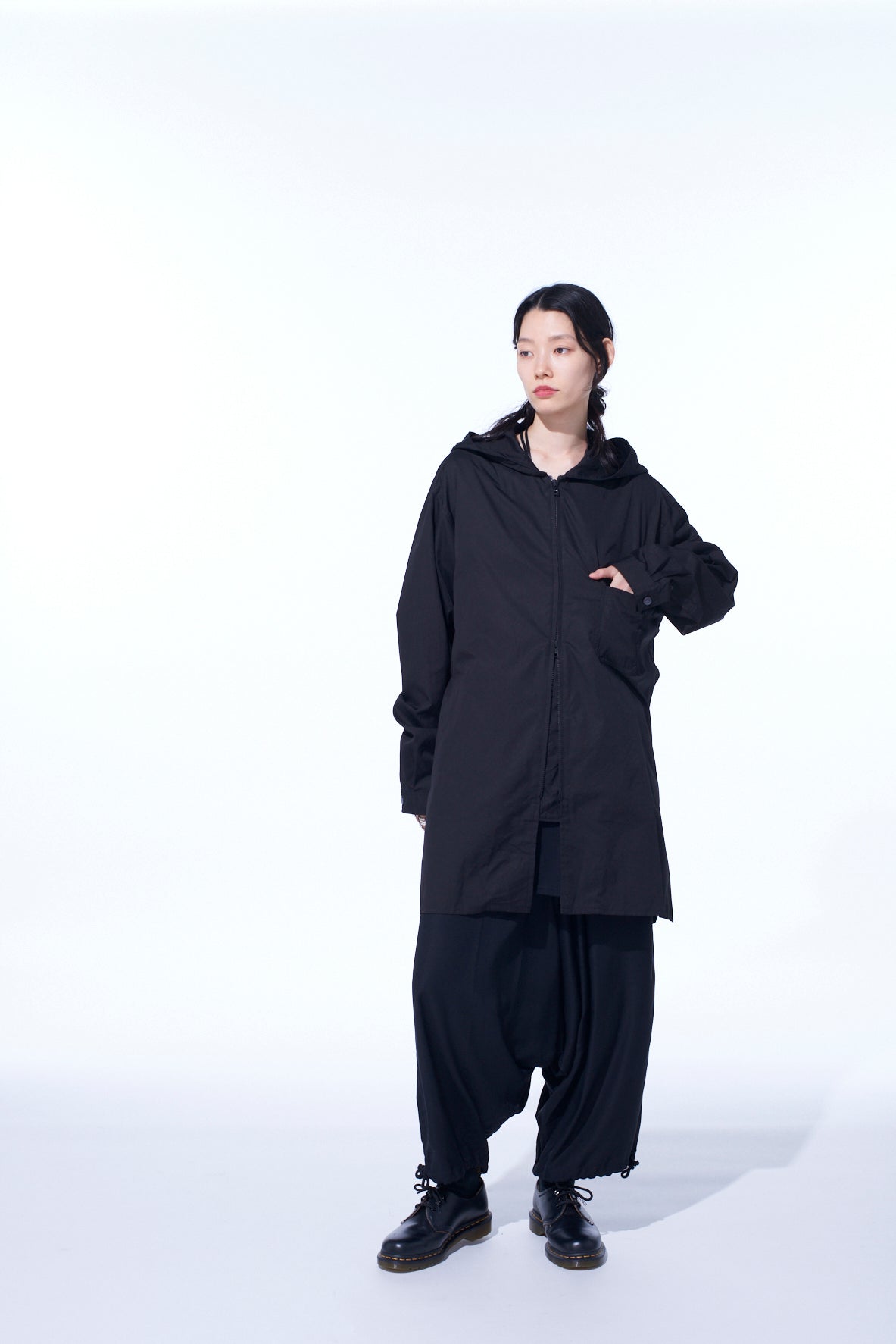 COTTON BROAD HOODED SHIRT