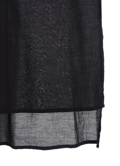 COTTON SILK LOAN OVERSIZED DOUBLE COLLAR MILITARY SHIRT